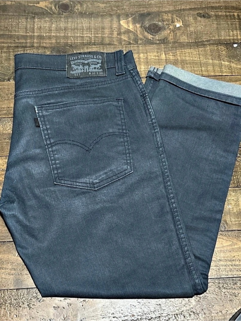 Levi's 511 Men's Straight Leg Jeans 36x30 Black,  Excellent Condition, Pre-Owned